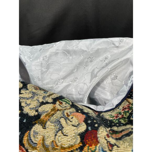 Handmade, Large Blue Snowman Christmas Bag, Holiday Satchel, One of a Kind - Picture 6 of 6